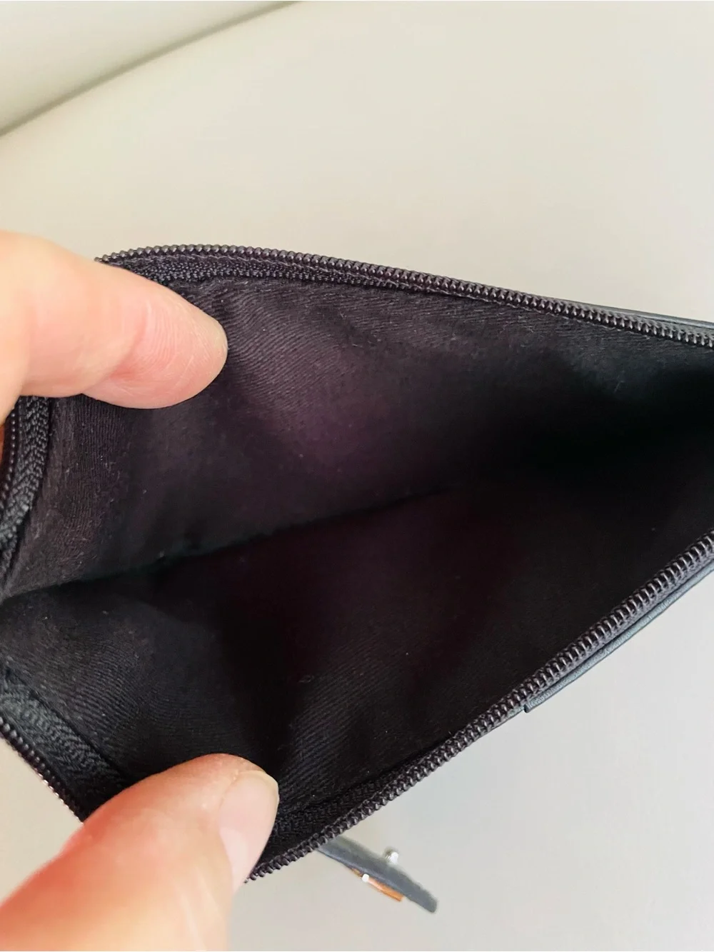 Lodis Black Genuine Leather Zip Wallet